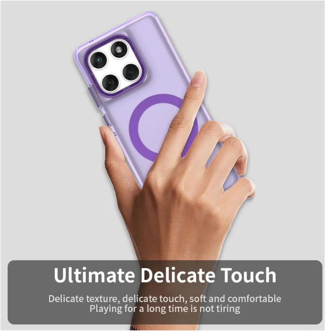 Selected MagSafe Backcover Motorola Edge 60 Fusion - Paars & Transparant