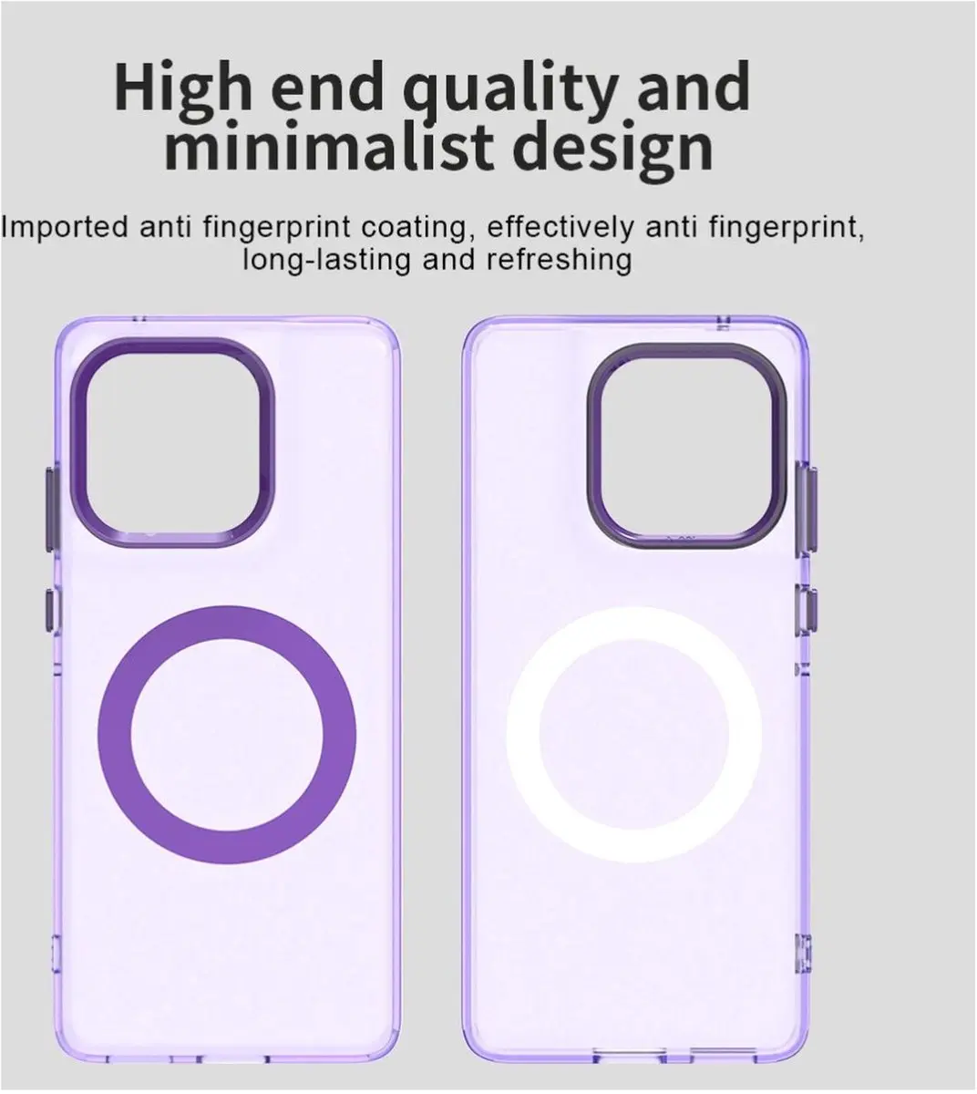 Selected MagSafe Backcover Motorola Edge 60 Fusion - Paars & Transparant