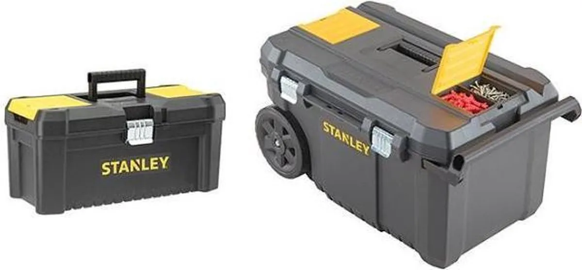 Stanley Essential Gereedschapswagen 50L STST1-80150 + Koffer 16" STST1-75518