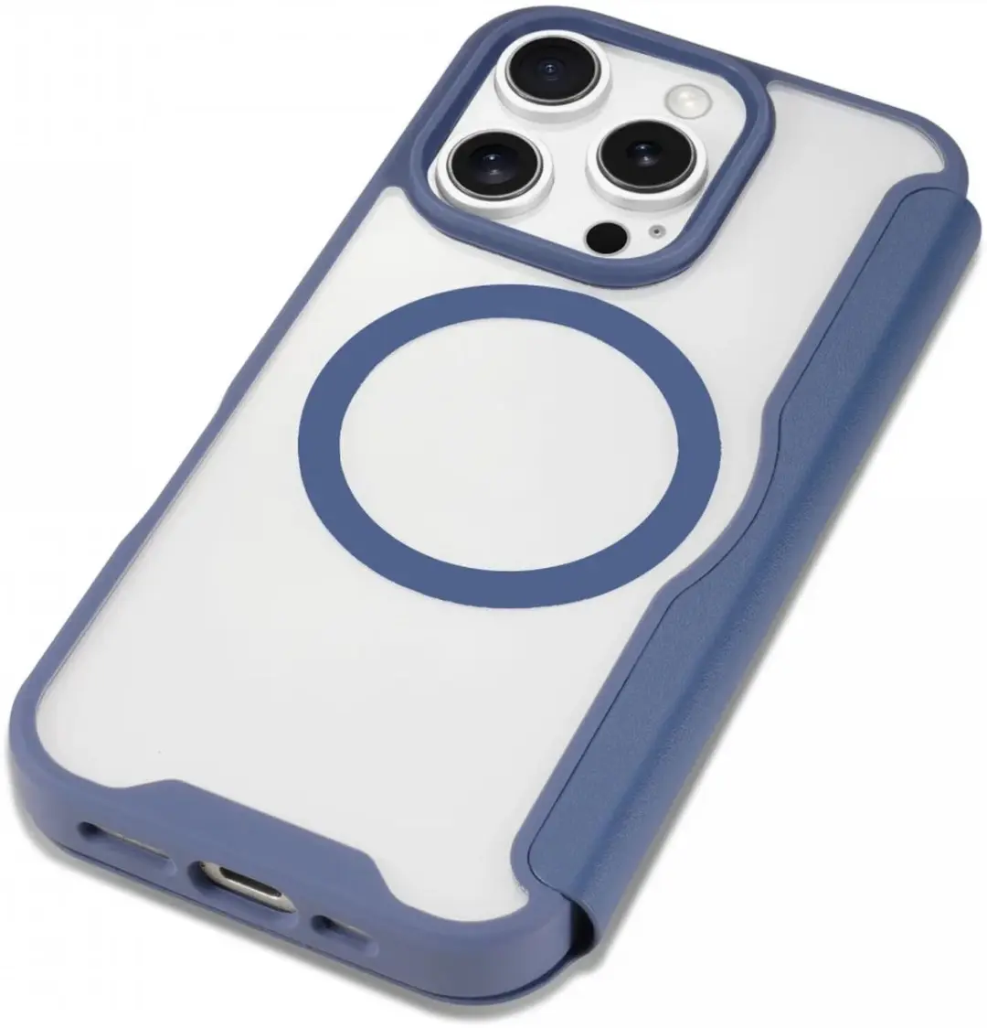 Selected Portemonnee Hoesje iPhone 16 Pro Max - MagSafe - Blauw