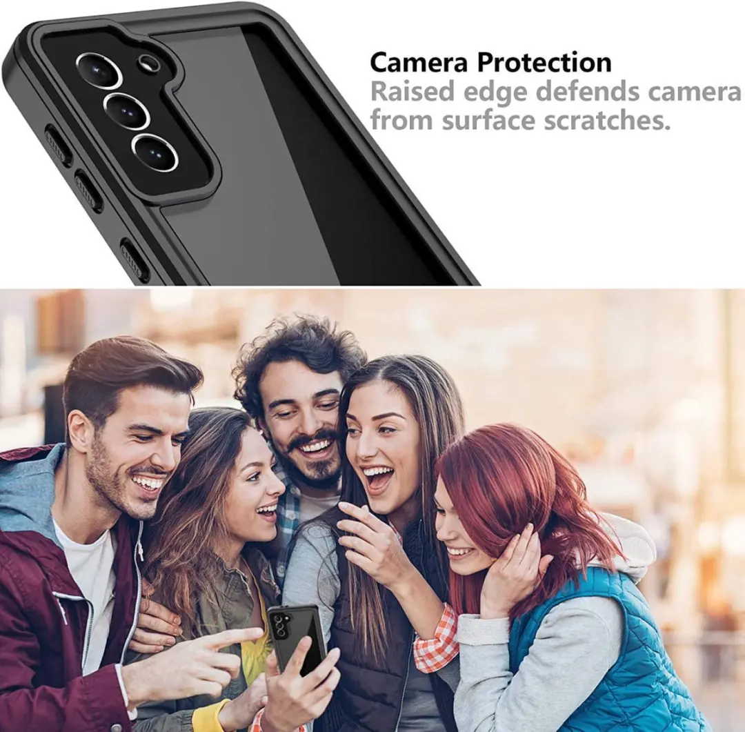 Selected SBG Outdoor Case Waterdicht voor Samsung Galaxy S21 - IP68 - Zwart/Transparant