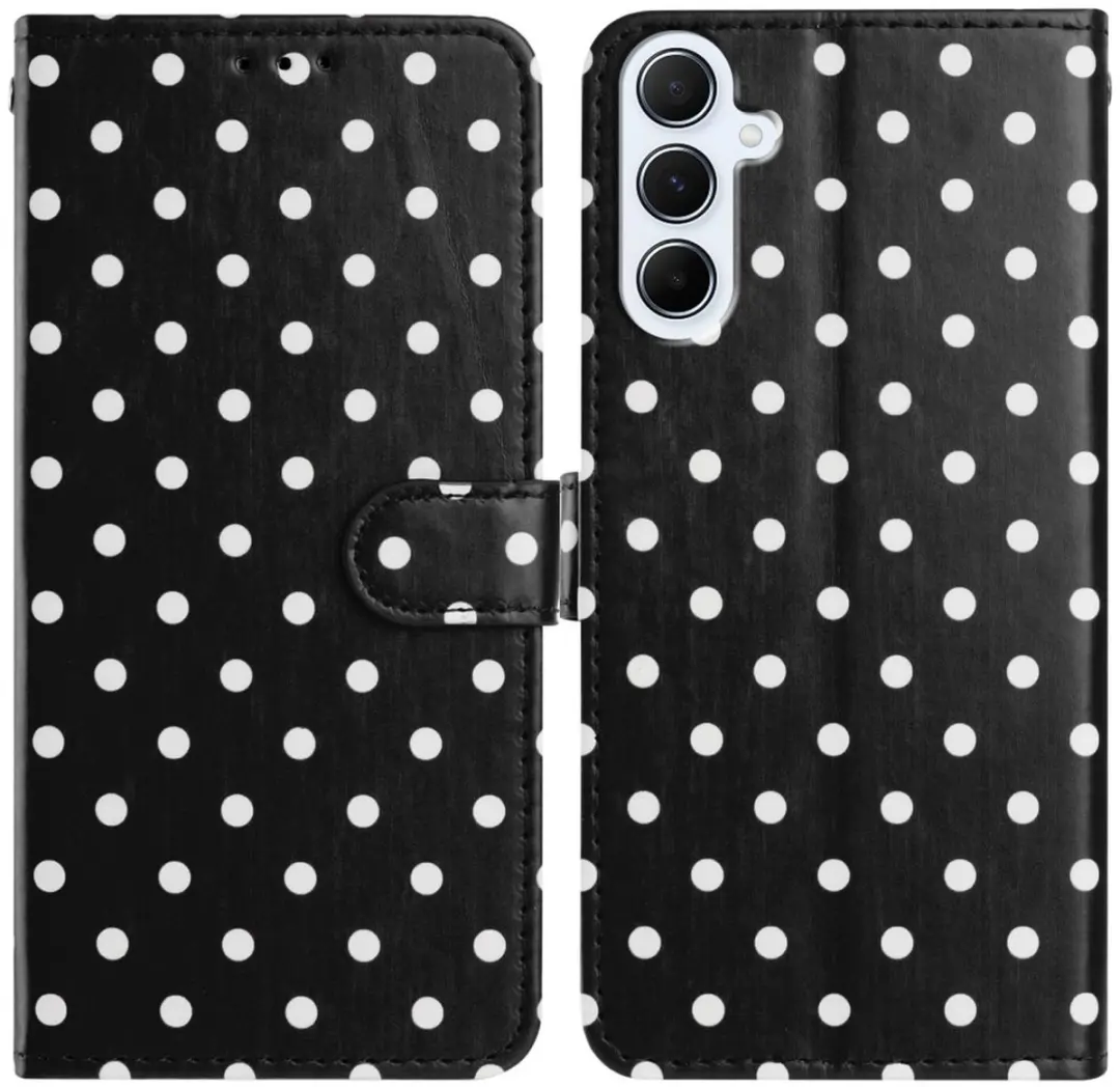 Selected Hoesje Samsung Galaxy S25 FE Polka Dot Wallet Book