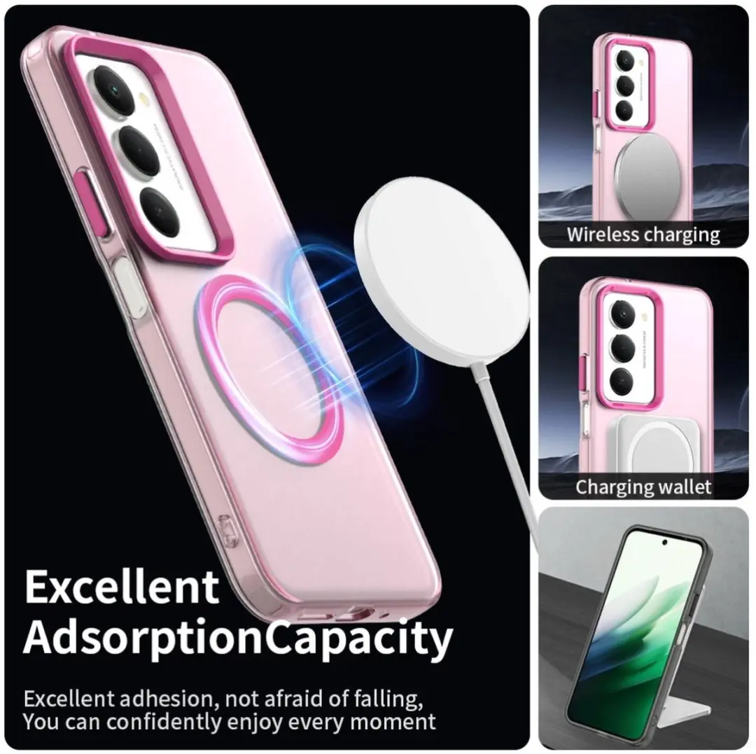 Selected MagSafe Backcover Xiaomi Redmi 15 5G - Roze & Transparant