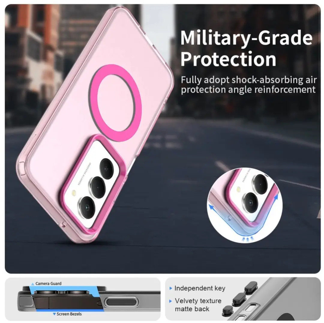 Selected MagSafe Backcover Xiaomi Redmi 15 5G - Roze & Transparant