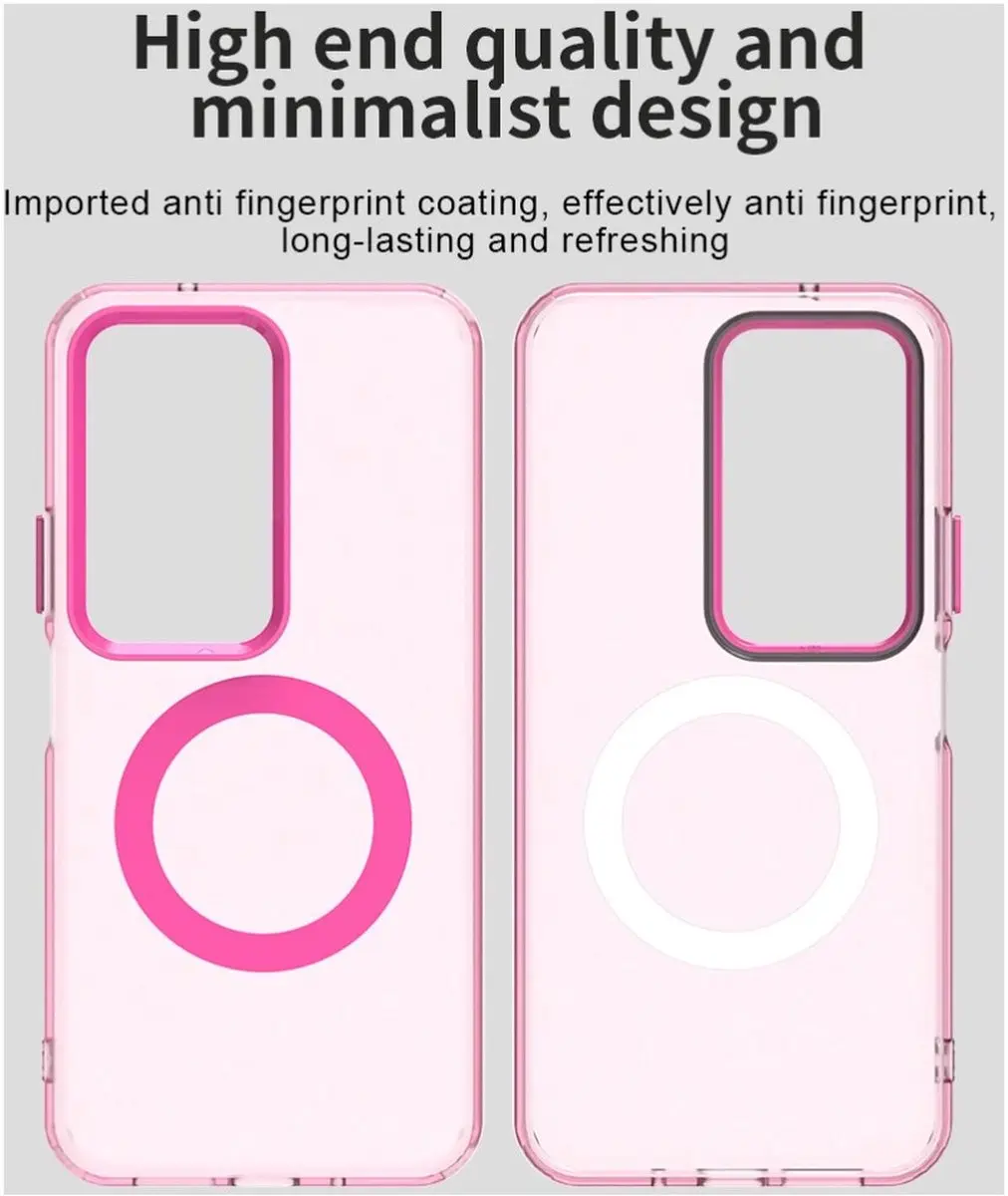Selected MagSafe Backcover Xiaomi Redmi 15 5G - Roze & Transparant