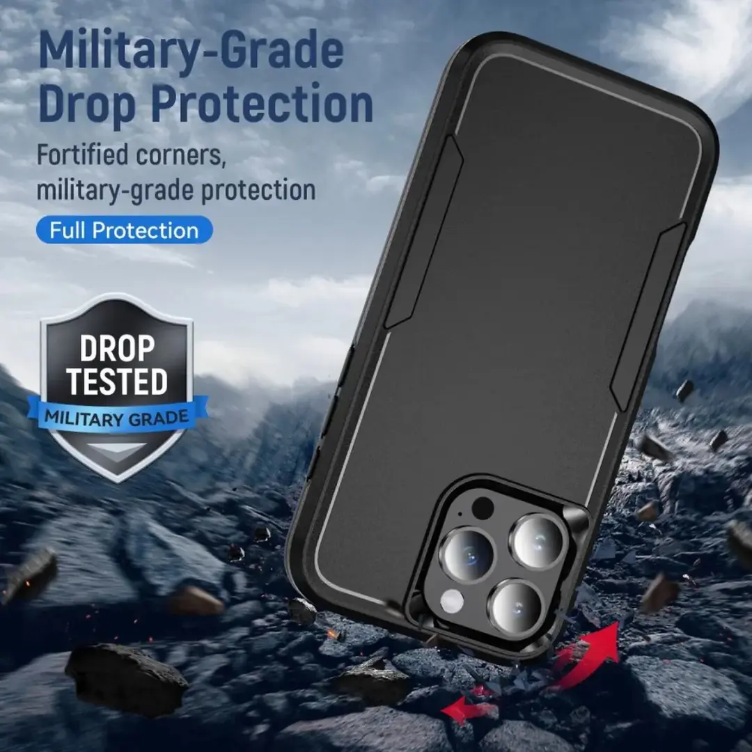 Selected Back Cover iPhone 16 Pro Max Rugged Hoesje - Zwart