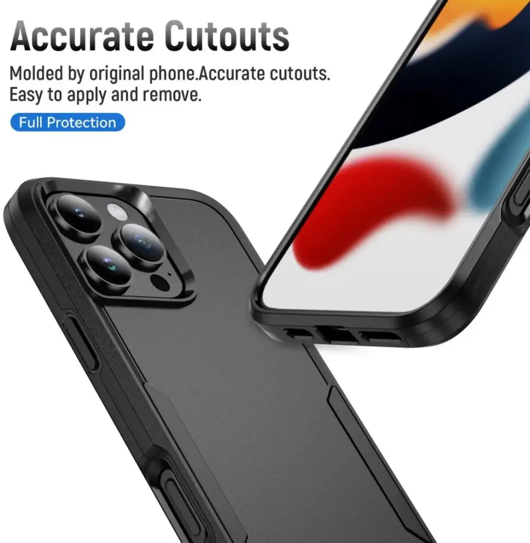 Selected Back Cover iPhone 16 Pro Max Rugged Hoesje - Zwart