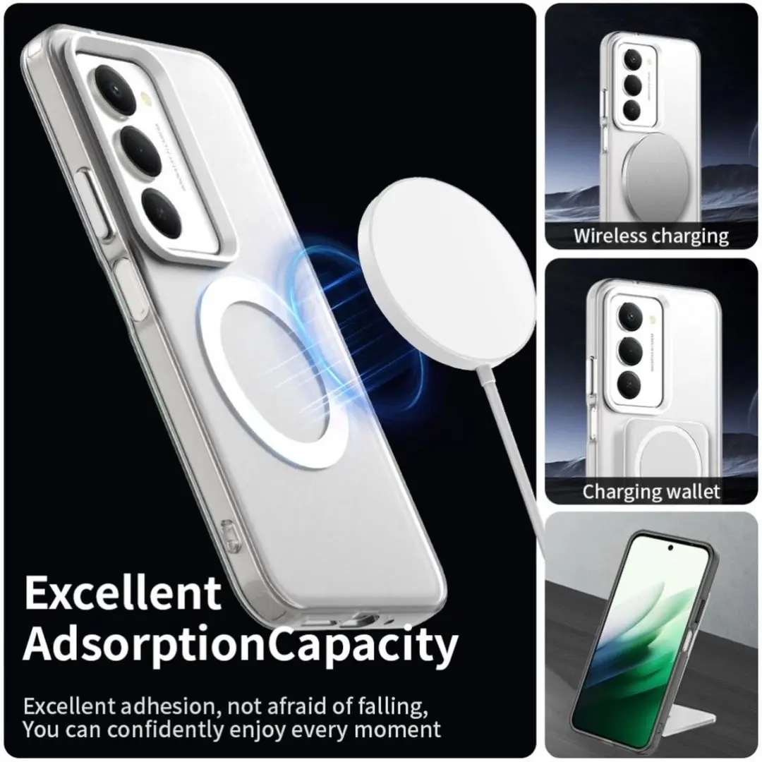 Selected MagSafe Backcover Hoesje Xiaomi Redmi 15 - Wit & Transparant