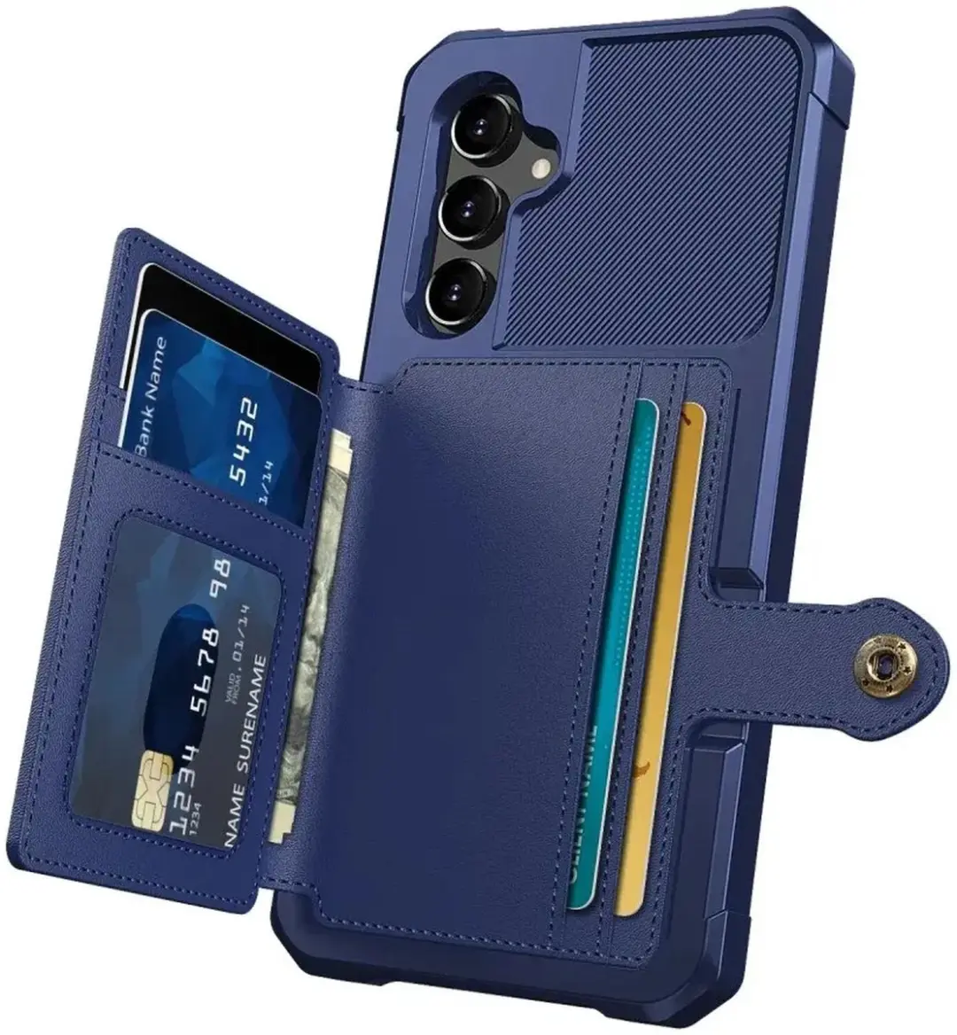 Selected Portemonnee Hoesje Samsung Galaxy A34 - 4 Pasjes - Donkerblauw