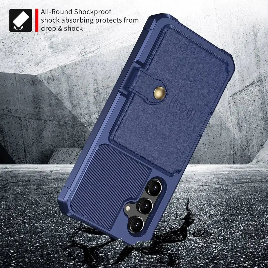 Selected Portemonnee Hoesje Samsung Galaxy A34 - 4 Pasjes - Donkerblauw