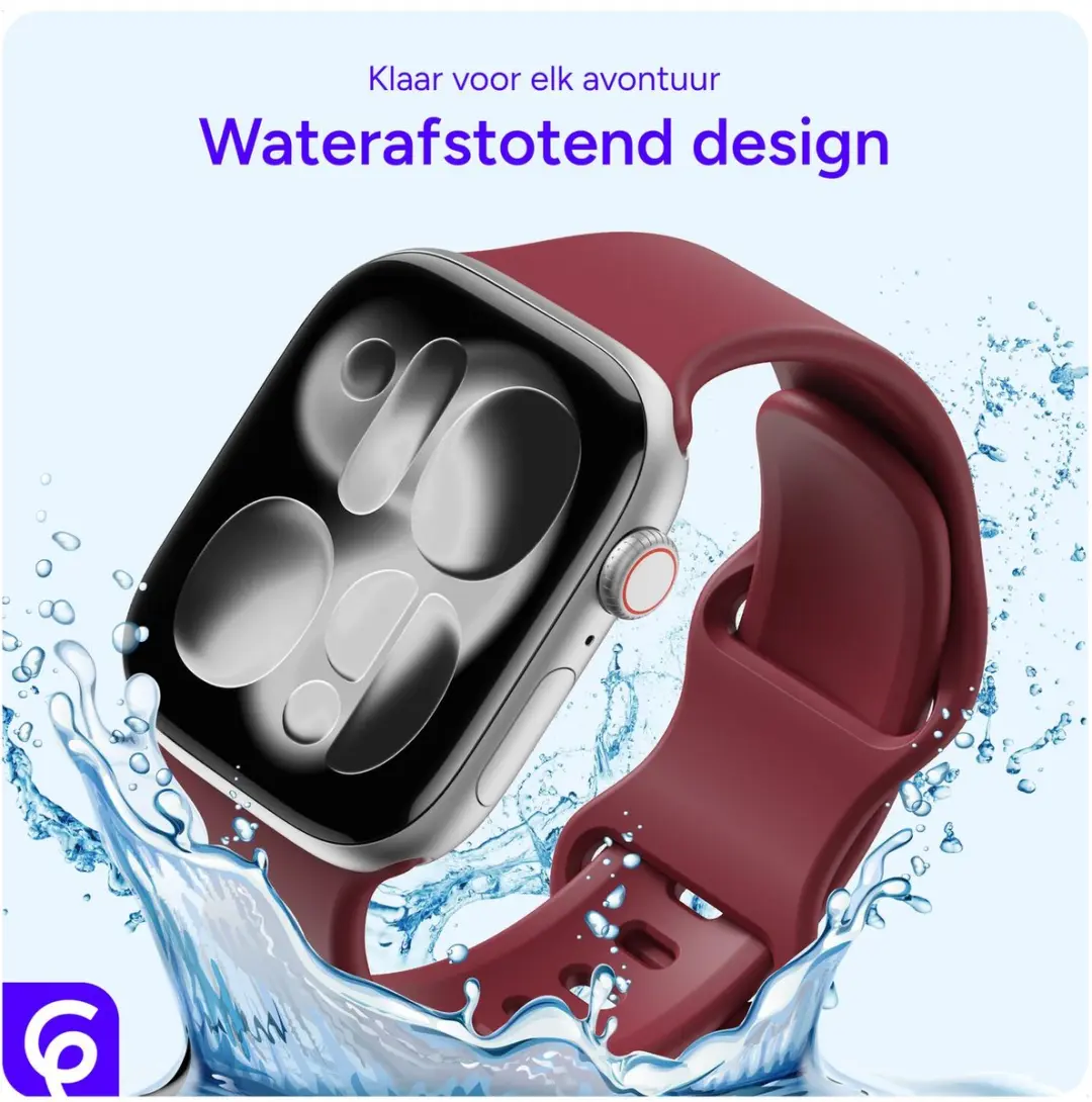 Selected SBG Siliconen Horlogeband Apple Watch SE 3 44mm - Bordeaux