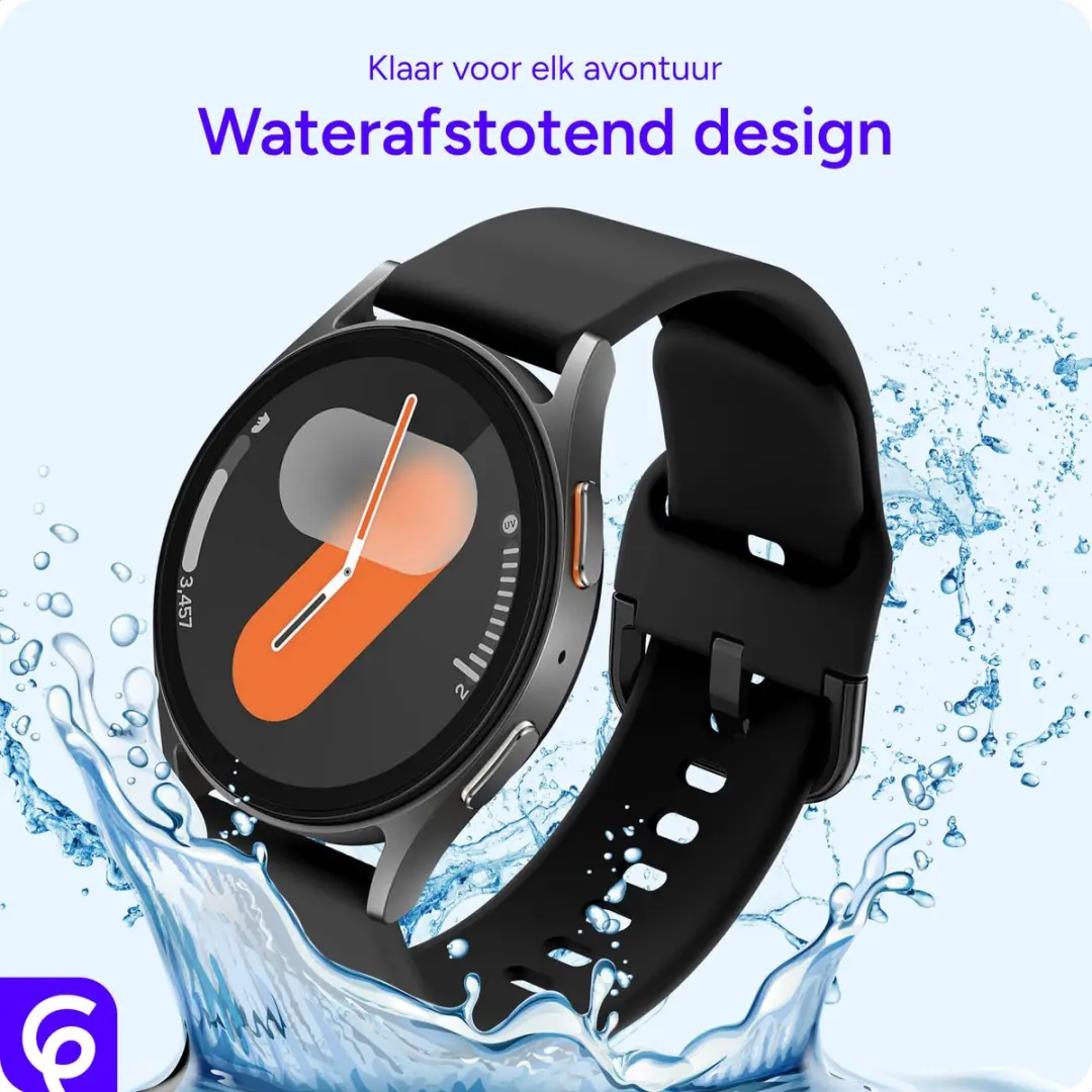 Selected SBG Universeel 22mm Horloge Bandje - Siliconen - Zwart