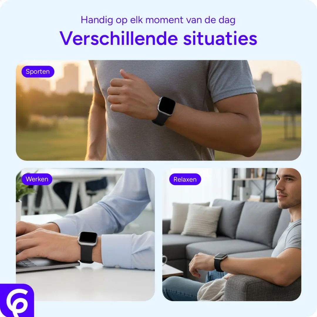 Selected SBG Universeel 22mm Horloge Bandje - Siliconen - Zwart