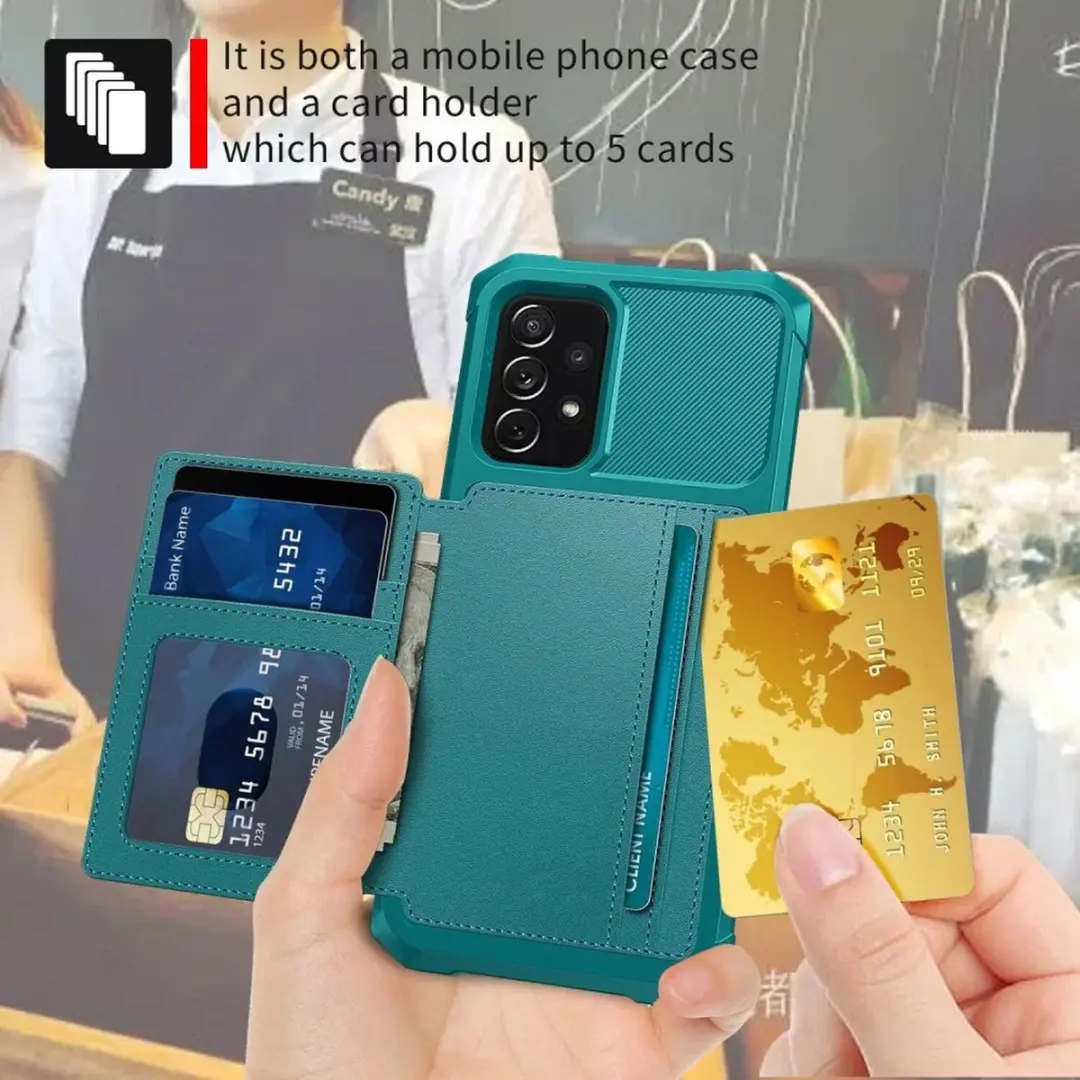 Selected Portemonnee Hoesje Samsung Galaxy A53 - 4 Pasjes - Groen