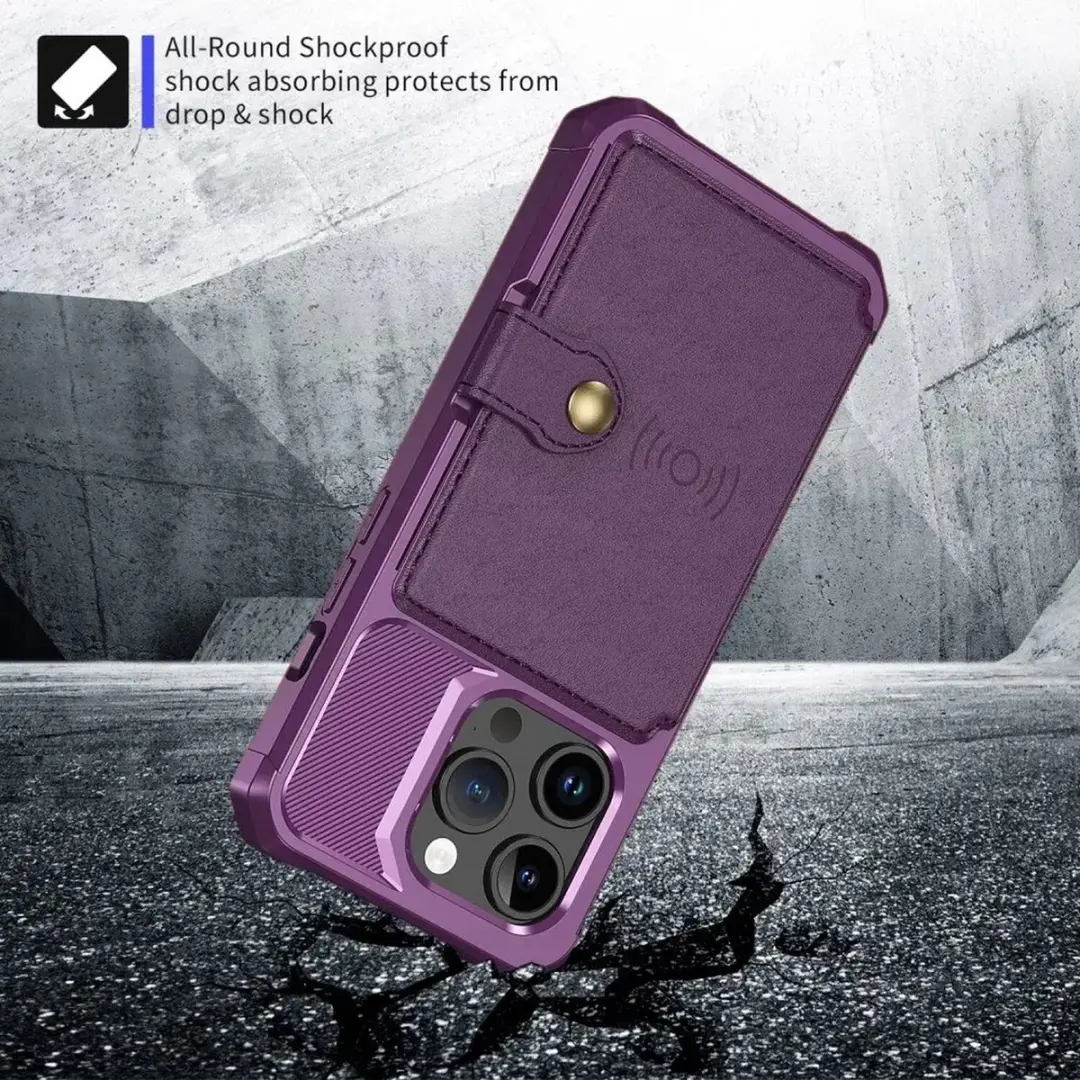 Selected Portemonnee Hoesje iPhone 15 Pro Max - Paars