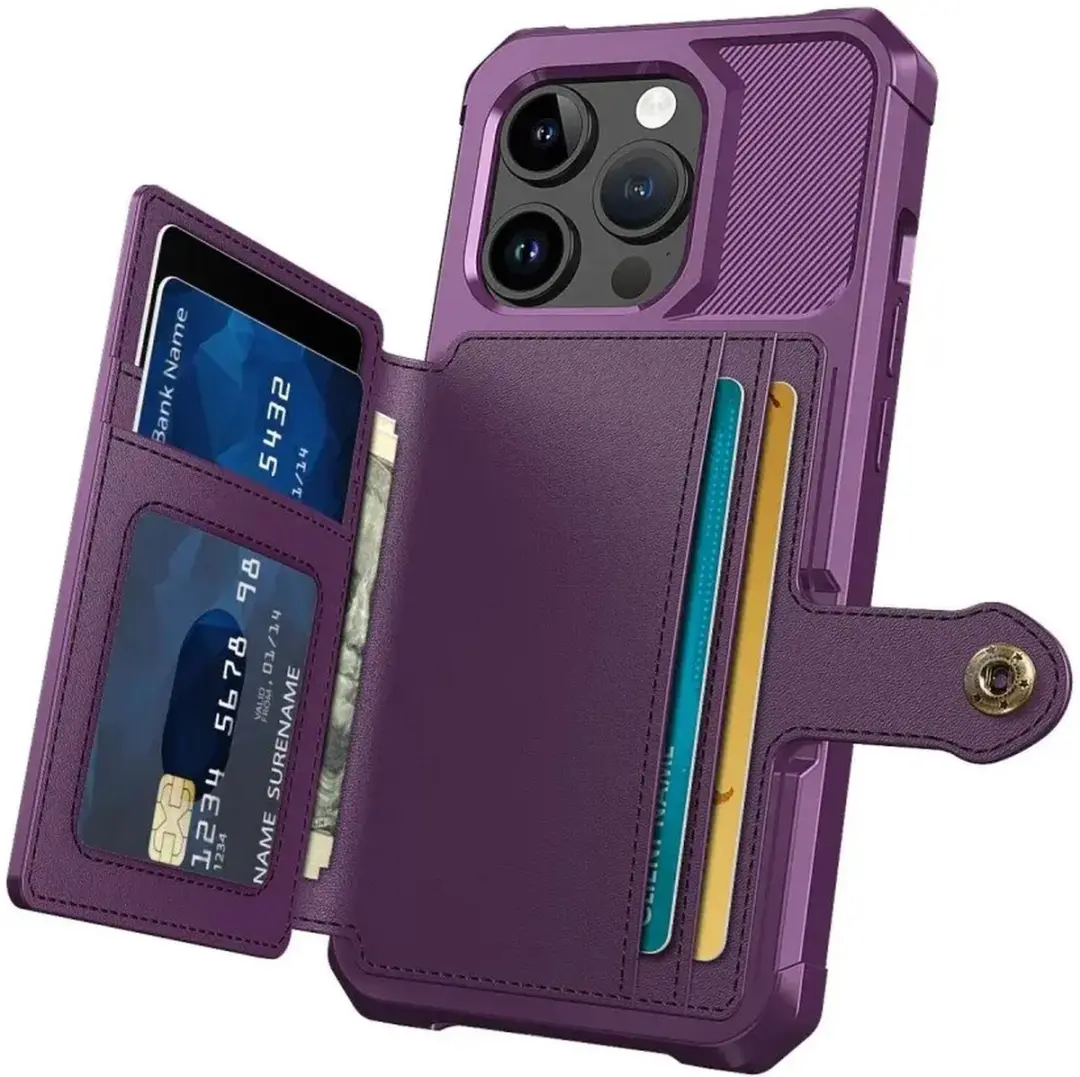 Selected Portemonnee Hoesje iPhone 15 Pro Max - Paars - afbeelding 6 van 6