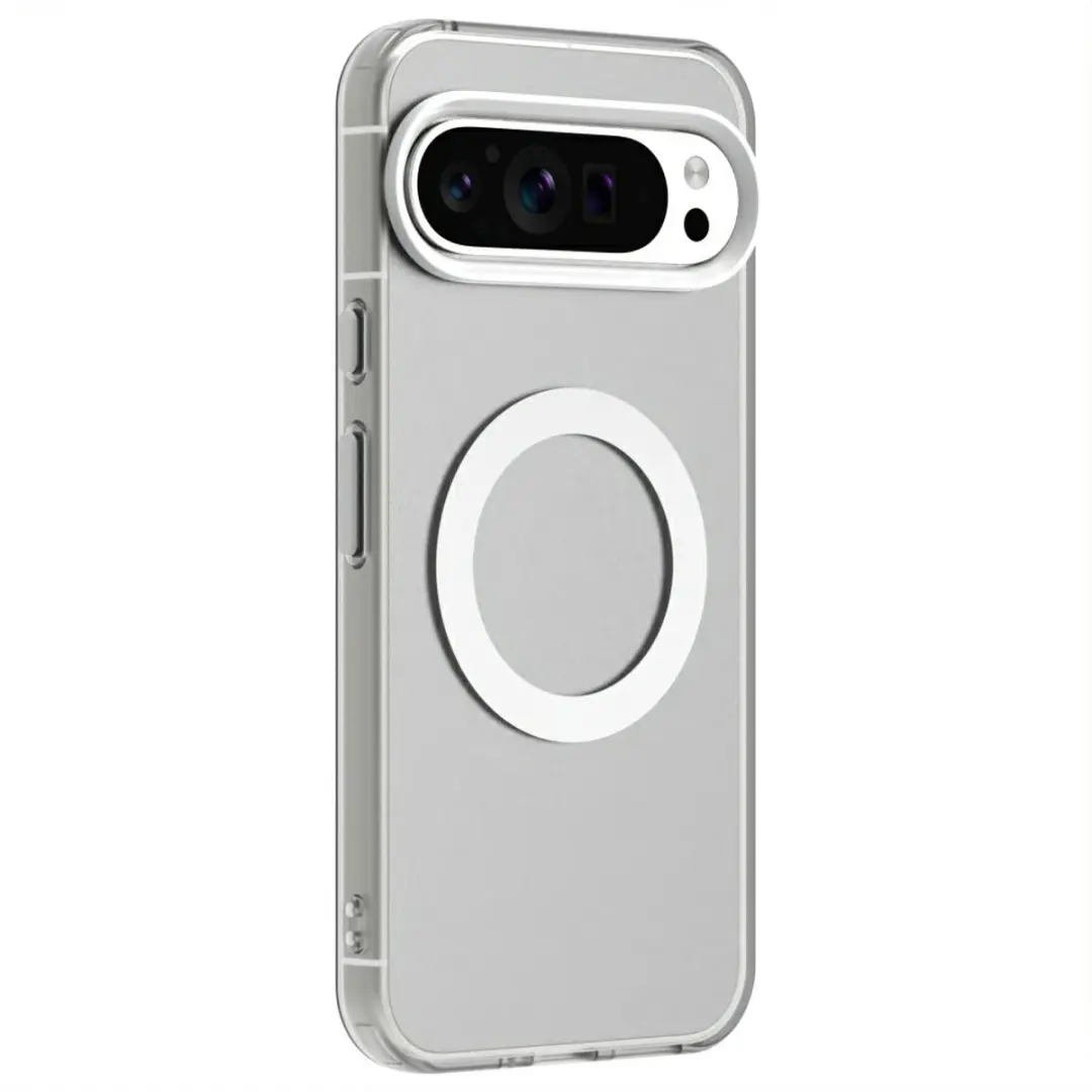 Selected MagSafe Backcover Hoesje Google Pixel 9/9 Pro - Wit & Transparant