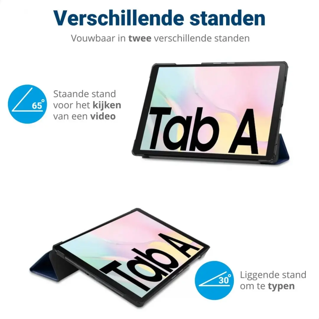 Selected Tablethoes Samsung Galaxy Tab S10/S9 Plus - Blauw Tri-fold