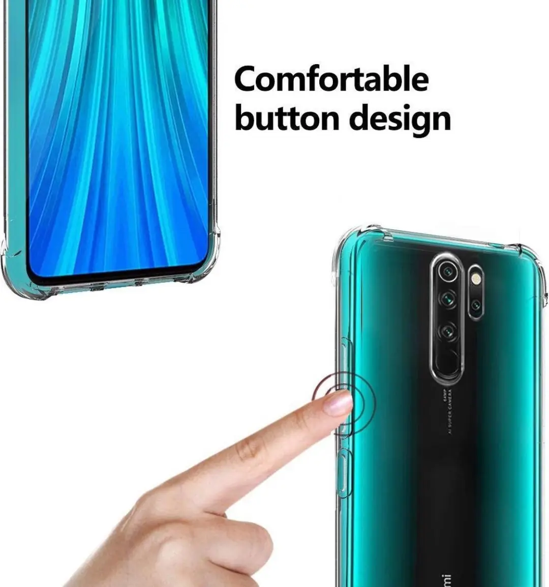 Xiaomi Redmi Note 8 Pro Schokbestendig Hoesje - Transparant