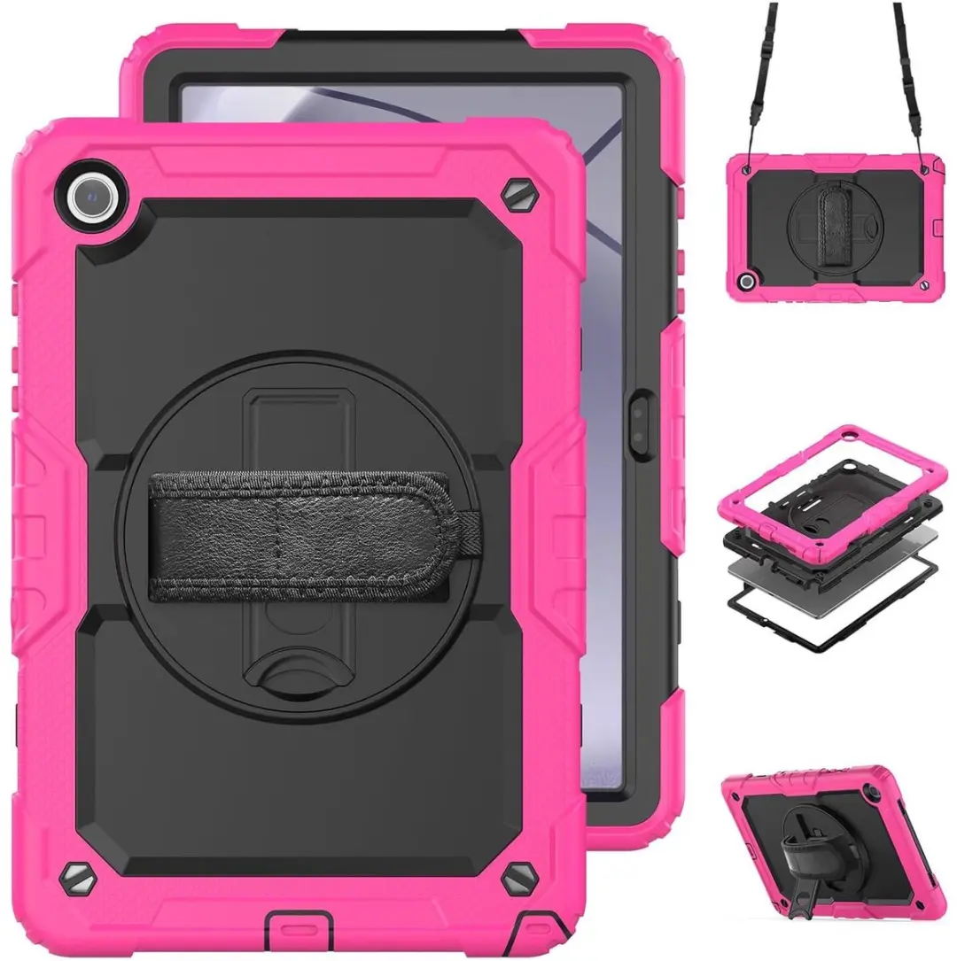 Selected Hoes Samsung Galaxy Tab A11 Roze - met Screenprotector & 360° Handriem