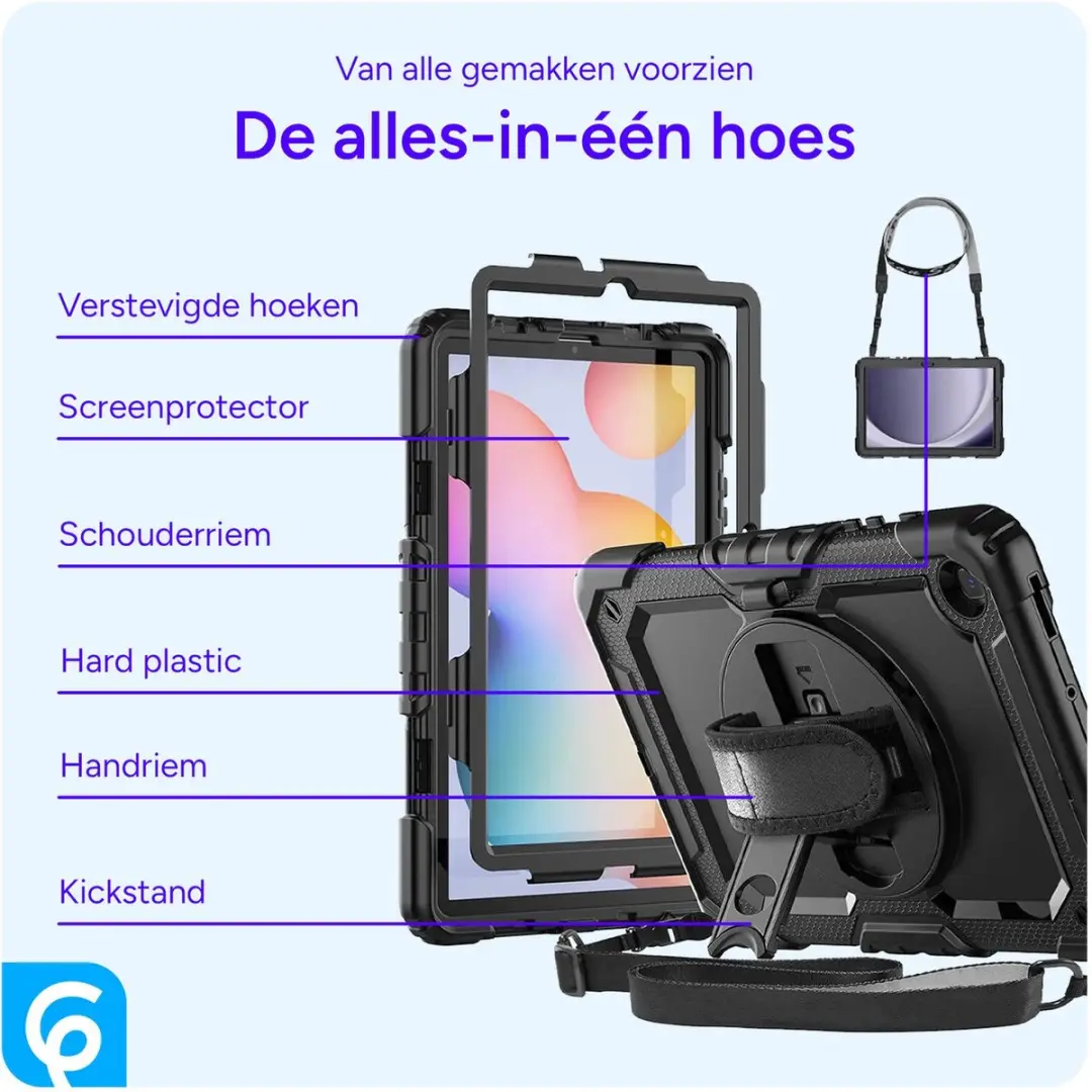 Selected Hoes Samsung Galaxy Tab A11 Roze - met Screenprotector & 360° Handriem