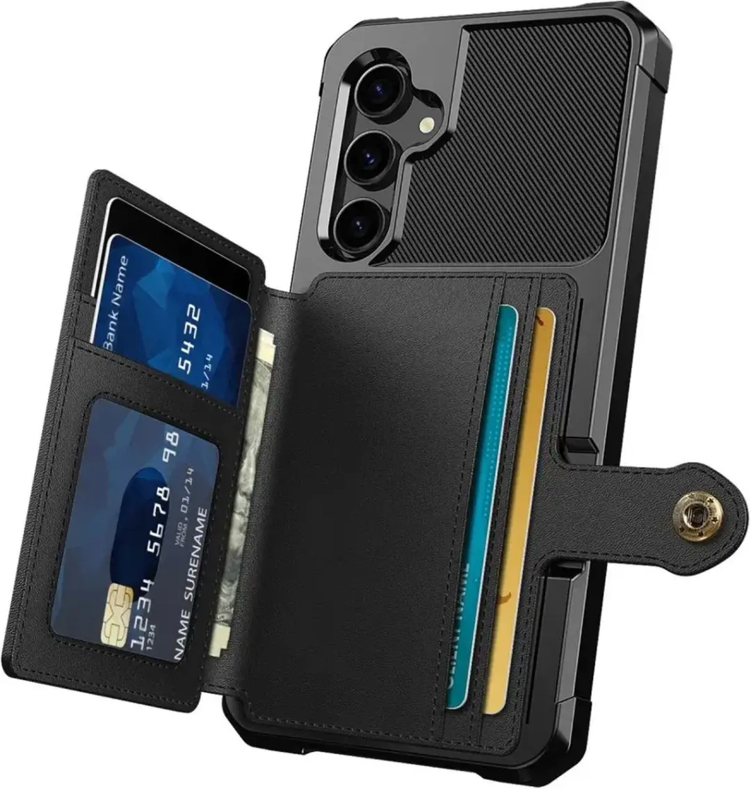Selected Portemonnee Hoesje Samsung Galaxy S23 FE - 4 Pasjes - Zwart