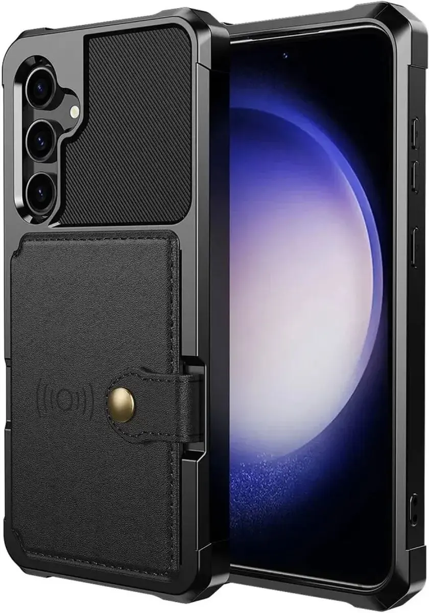 Selected Portemonnee Hoesje Samsung Galaxy S23 FE - 4 Pasjes - Zwart
