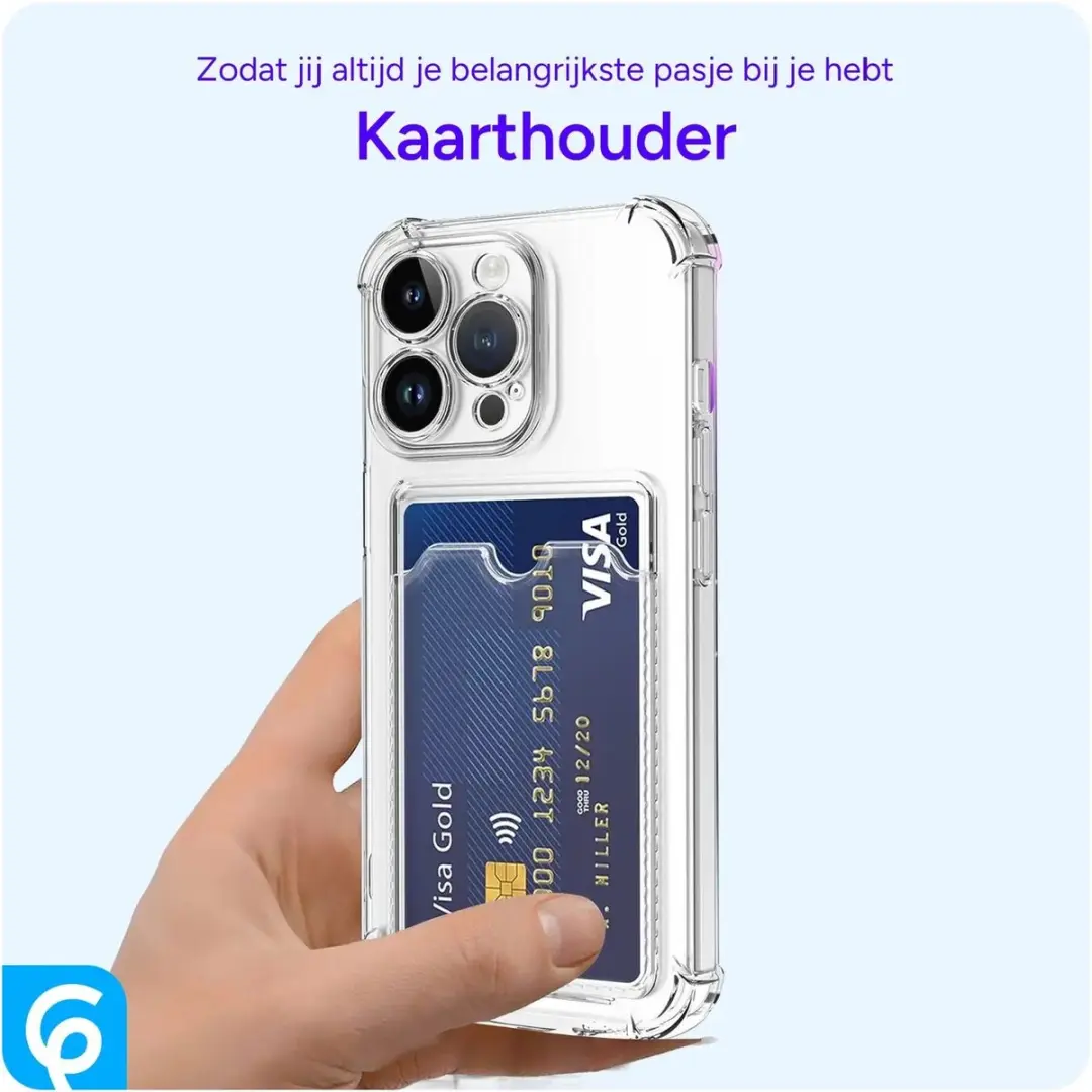 Selected Transparant Hoesje iPhone 15 Pro - Pasjeshouder