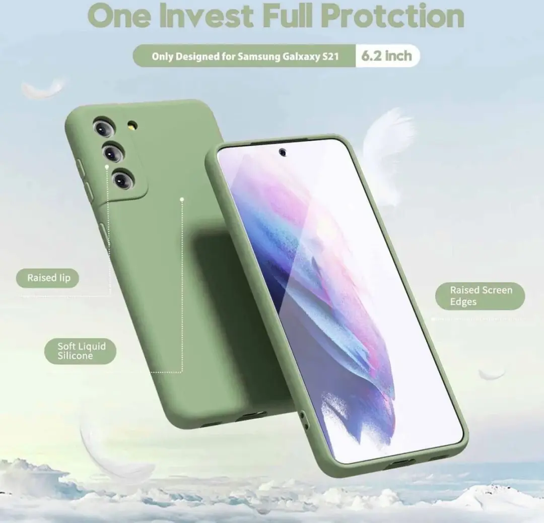 Selected Hoesje Samsung Galaxy S21 Groen - Dun TPU
