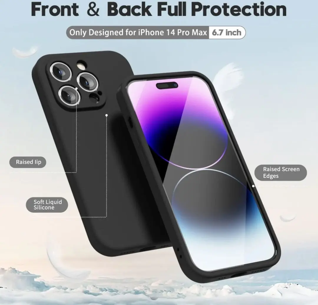 Selected Hoesje iPhone 14 Pro Max TPU Dun Zwart