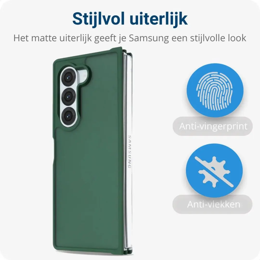 Selected Hoesje Samsung Galaxy Z Fold6 Groen - Matte Back Cover