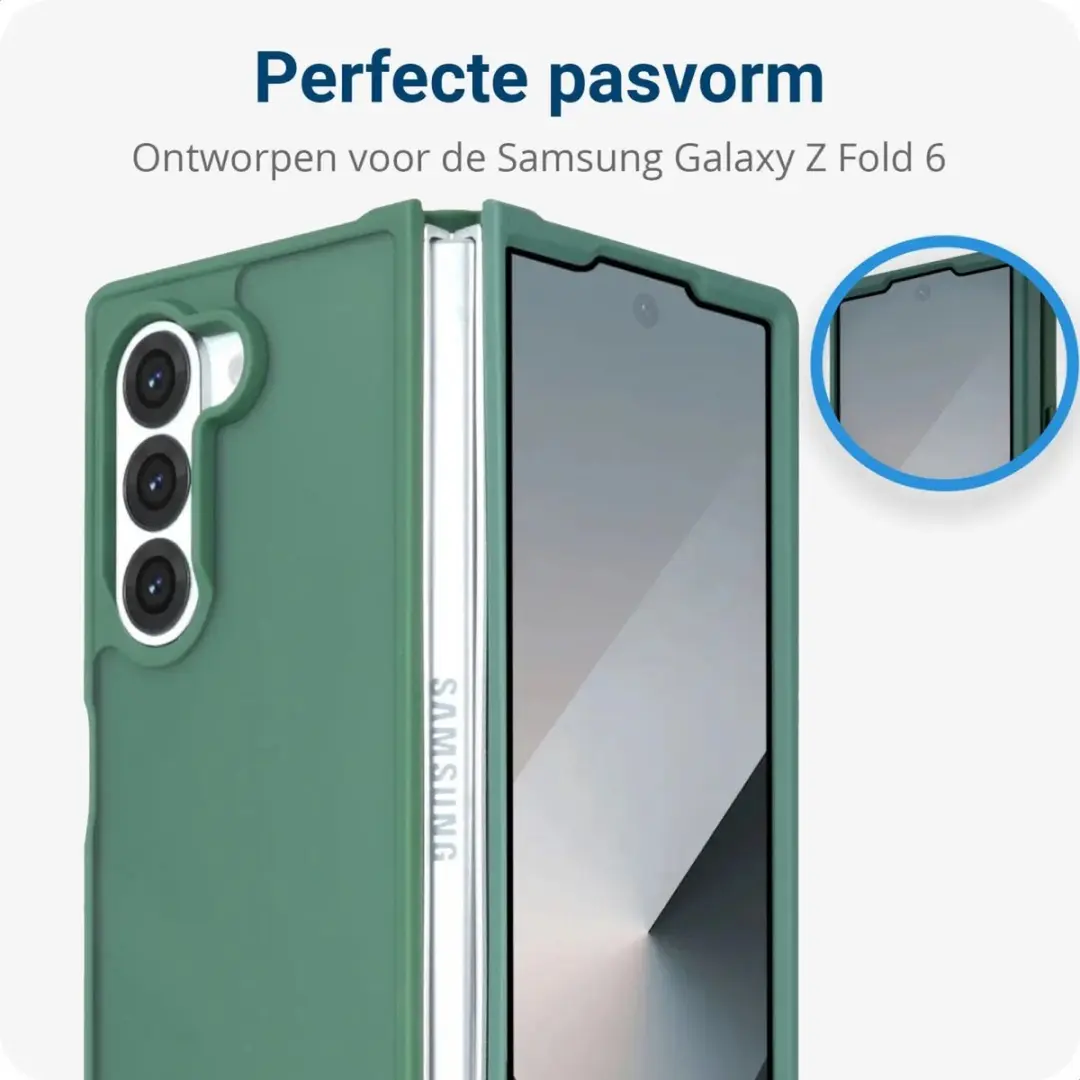 Selected Hoesje Samsung Galaxy Z Fold6 Groen - Matte Back Cover
