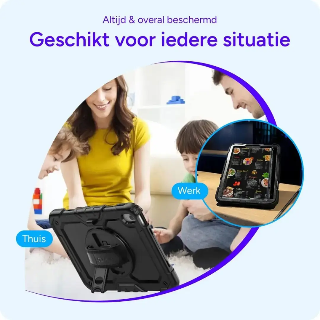 Selected by GSMpunt Hoes met Screenprotector iPad 11 (2025) - Zwart