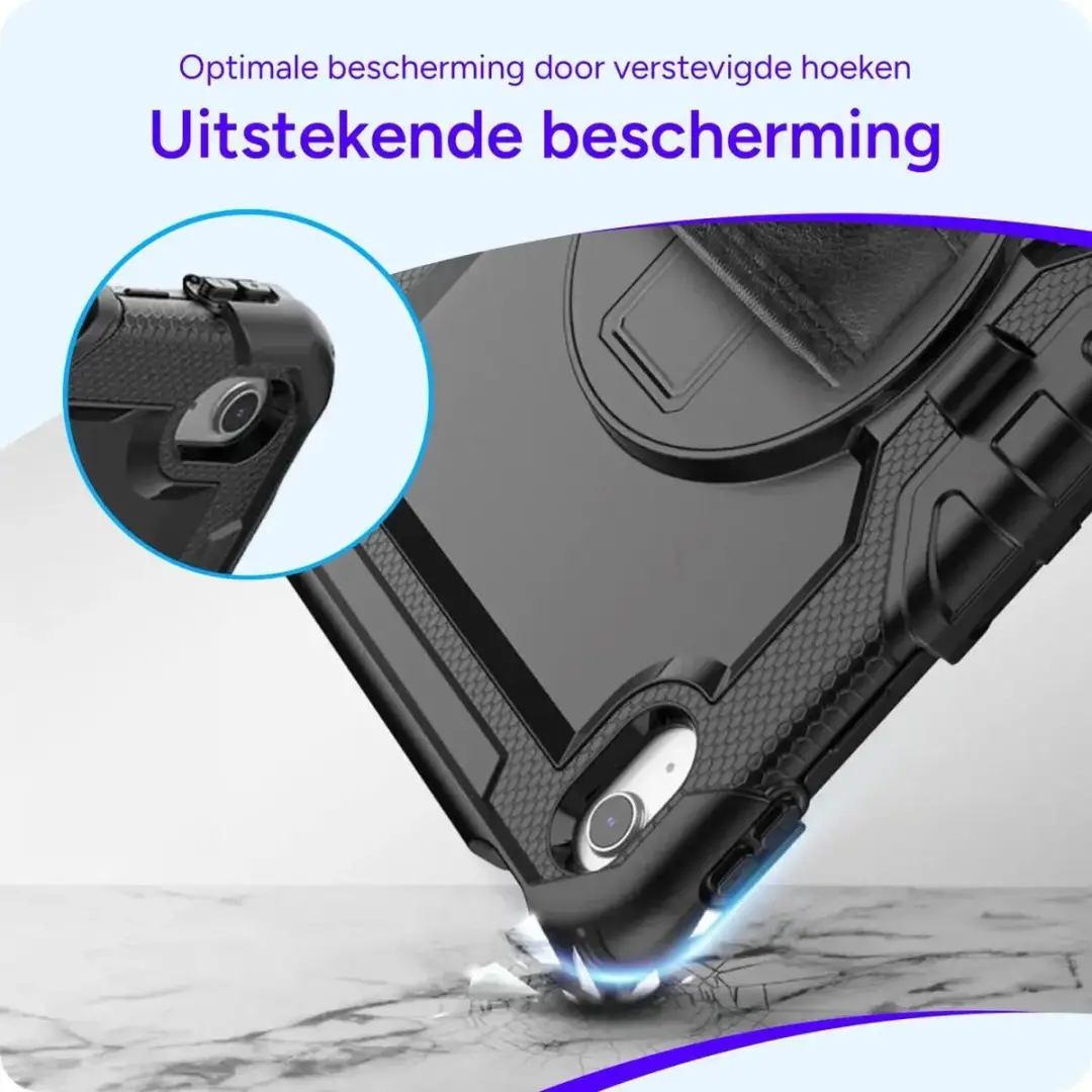 Selected by GSMpunt Hoes met Screenprotector iPad 11 (2025) - Zwart