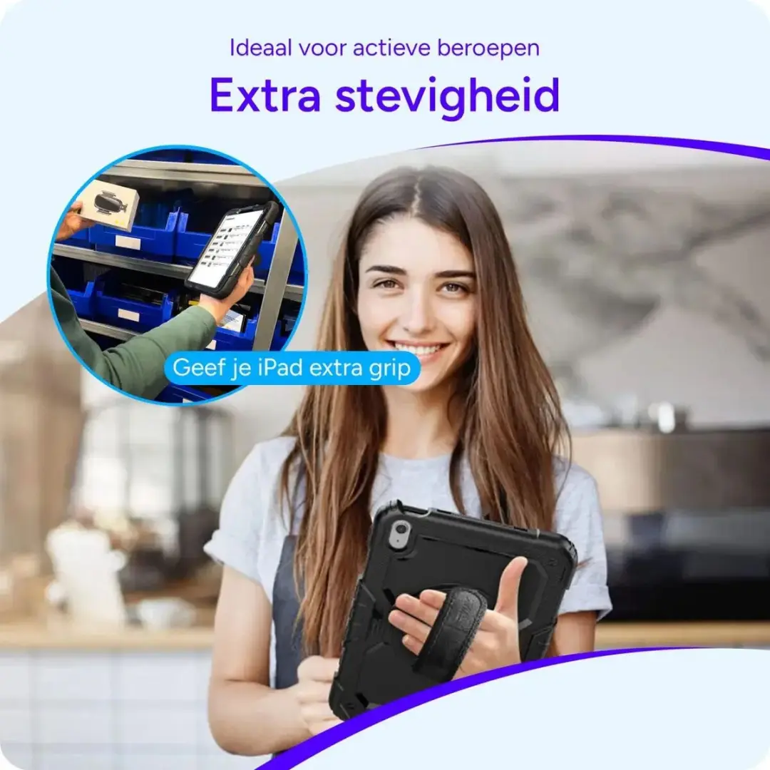 Selected by GSMpunt Hoes met Screenprotector iPad 11 (2025) - Zwart