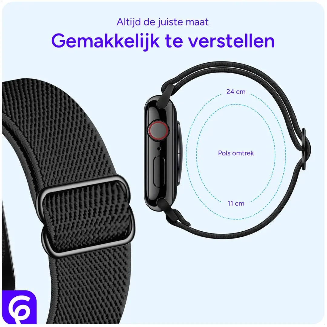 Selected SBG Nylon Sportbandjes Apple Watch - 6 Stuks - One Size - Donker