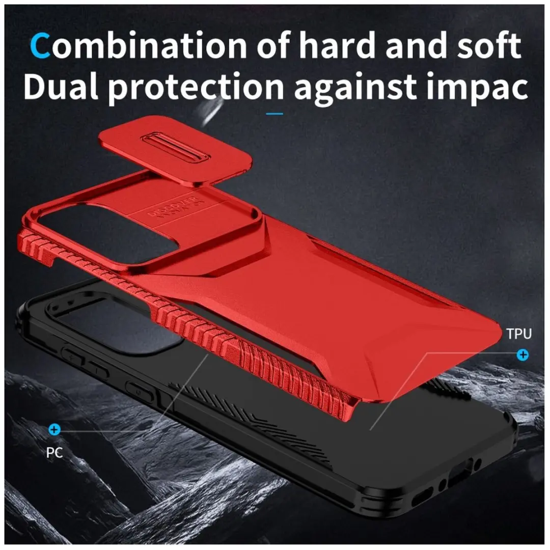 Selected Hoesje Samsung Galaxy A56/A36/A37 Camera Slider Rood