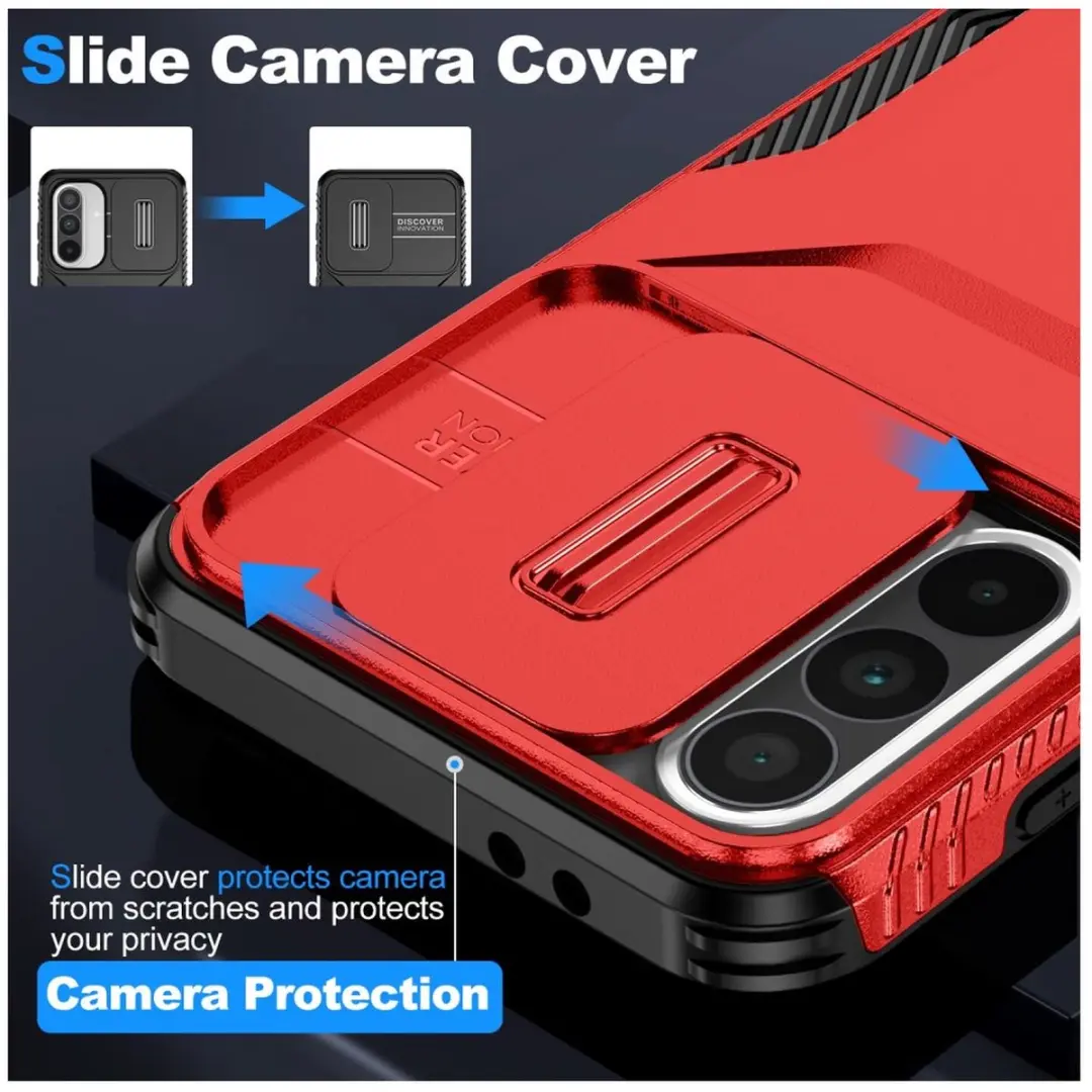 Selected Hoesje Samsung Galaxy A56/A36/A37 Camera Slider Rood