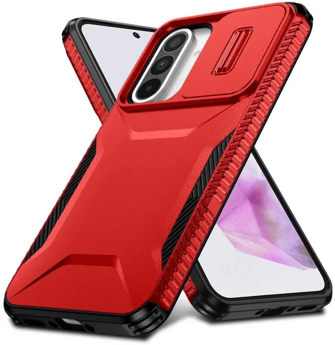 Selected Hoesje Samsung Galaxy A56/A36/A37 Camera Slider Rood