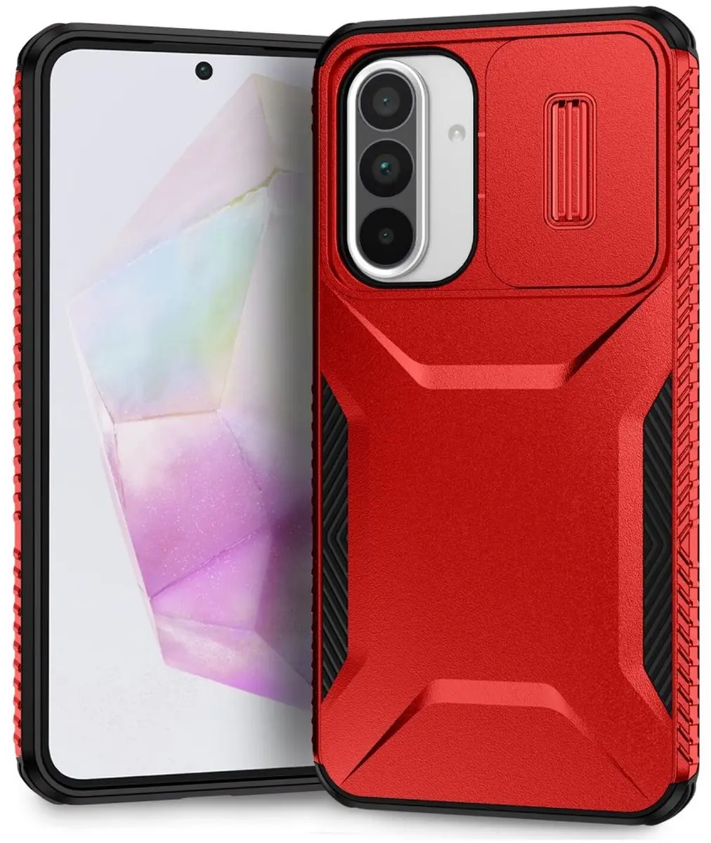 Selected Hoesje Samsung Galaxy A56/A36/A37 Camera Slider Rood