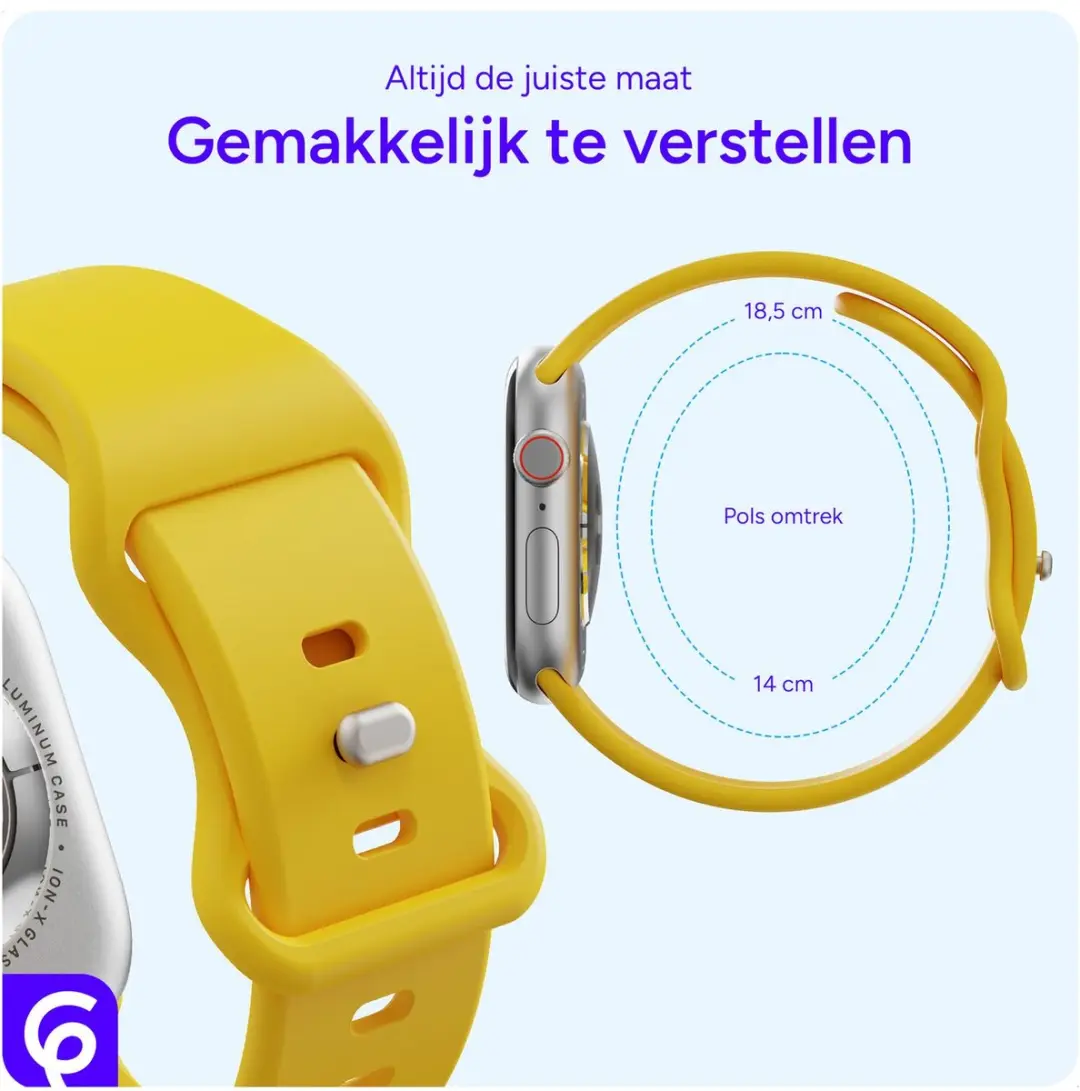 Selected SBG Siliconen Horlogeband Apple Watch SE 40mm - Geel