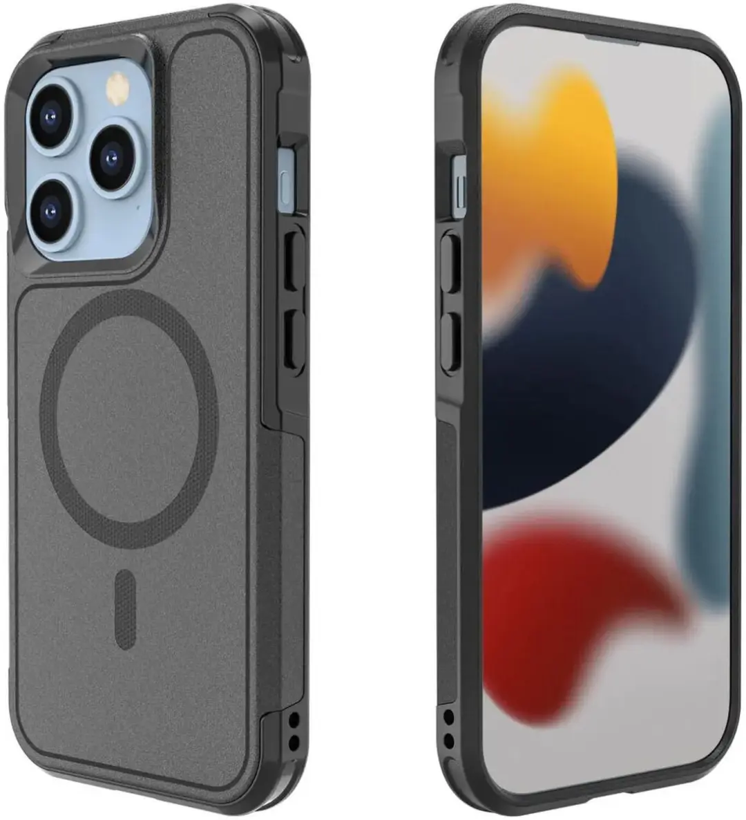 Selected by GSMpunt.nl iPhone 15 Pro Hoesje - MagSafe Dual-Layer Zwart