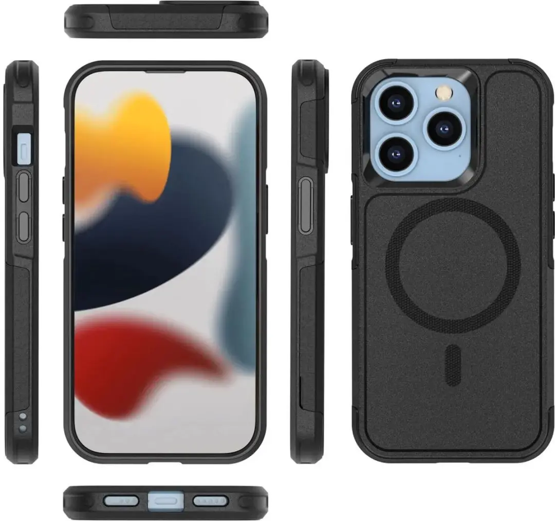 Selected by GSMpunt.nl iPhone 15 Pro Hoesje - MagSafe Dual-Layer Zwart