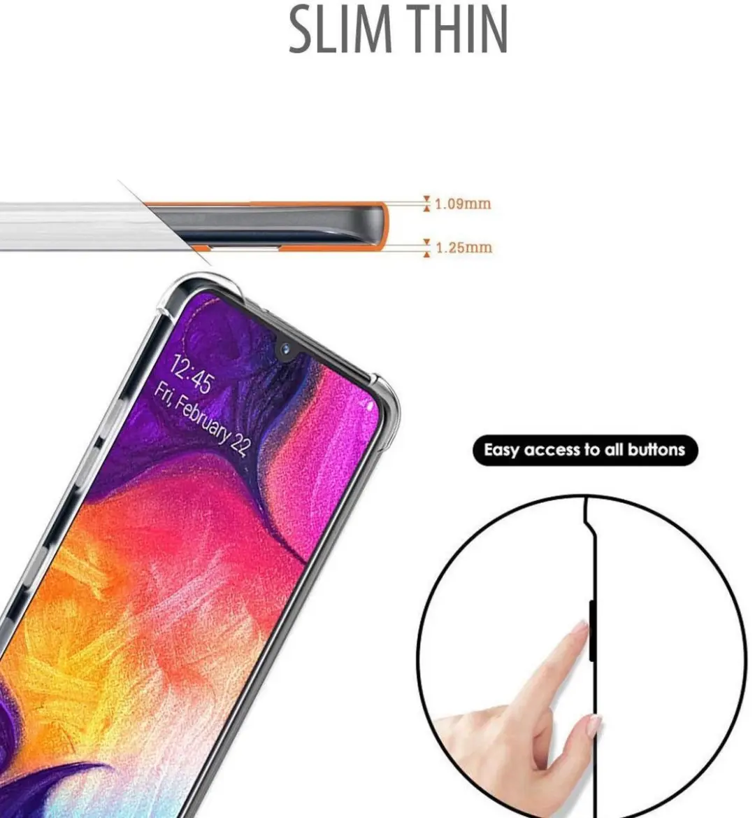 Selected Transparant Schokbestendig Hoesje Samsung Galaxy A50