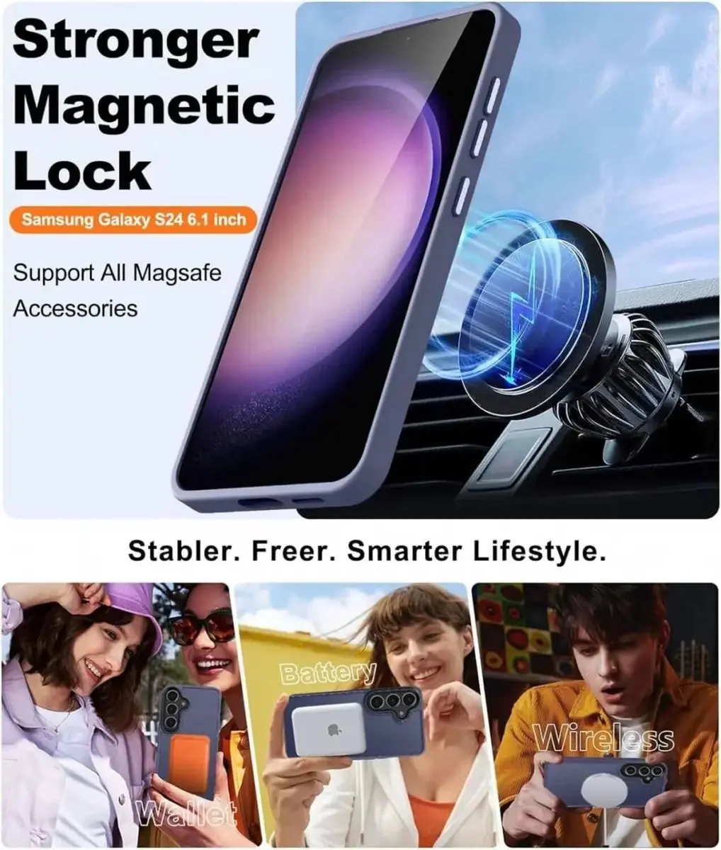 Selected Hoesje Samsung Galaxy S24 MagSafe Blauw - afbeelding 6 van 6