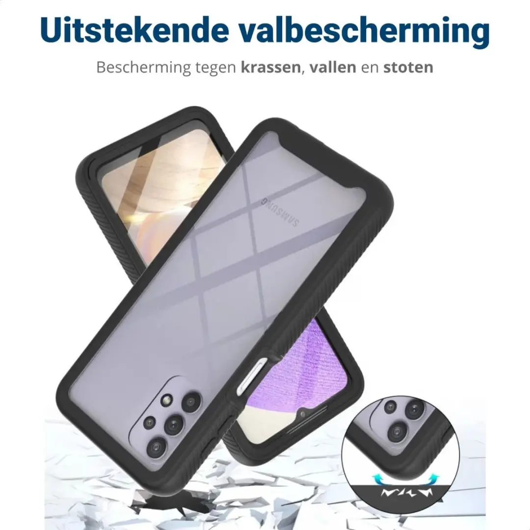 Selected Hoesje Samsung Galaxy A32 5G - Full Protect Zwart - afbeelding 6 van 6