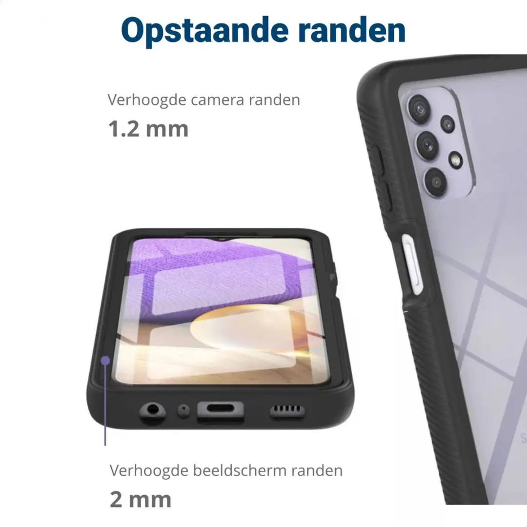 Selected Hoesje Samsung Galaxy A32 5G - Full Protect Zwart