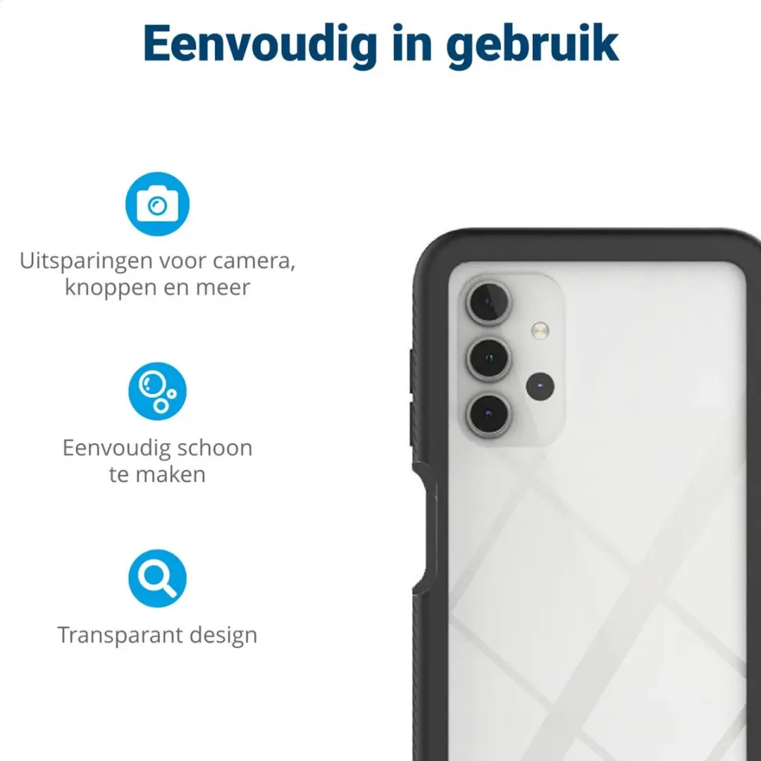 Selected Hoesje Samsung Galaxy A32 5G - Full Protect Zwart