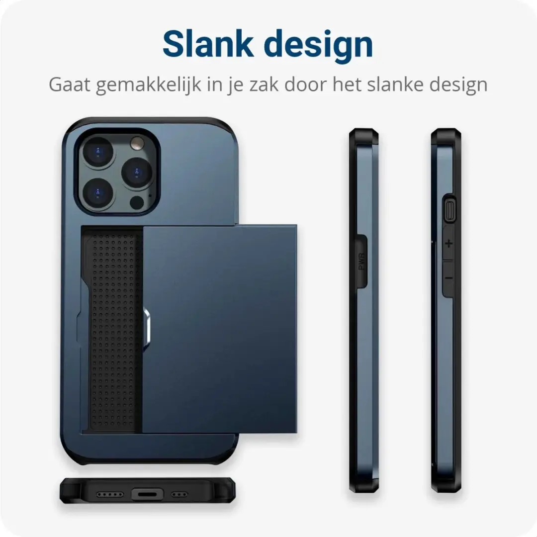 Selected by GSMpunt.nl iPhone 15 Pro Max Hoesje - Blauw - 2 Pasjes