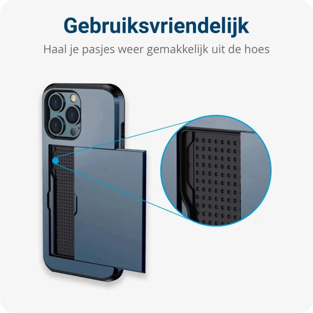Selected by GSMpunt.nl iPhone 15 Pro Max Hoesje - Blauw - 2 Pasjes